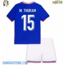 Camisa de time de futebol França Marcus Thuram #15 Replicas 1º Equipamento Infantil Europeu 2024 Manga Curta (+ Calças curtas)